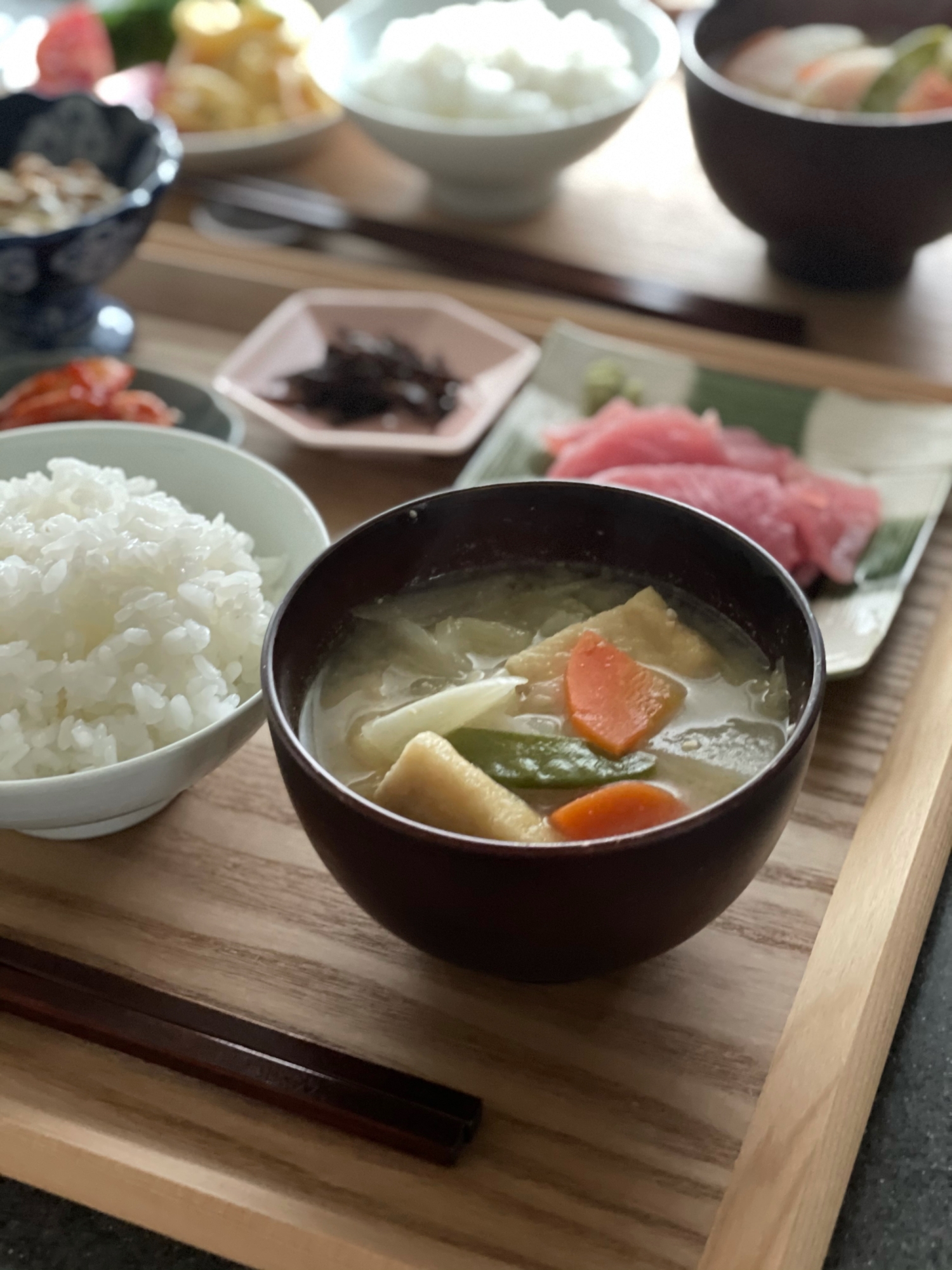 ごま油香る具沢山味噌汁