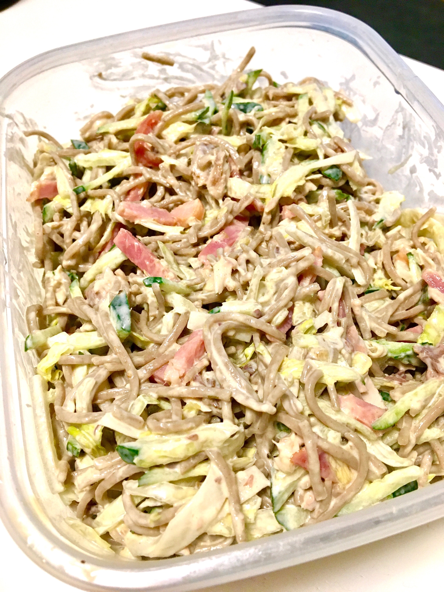 蕎麦が余ったらぜひ☆さっぱり蕎麦サラダ