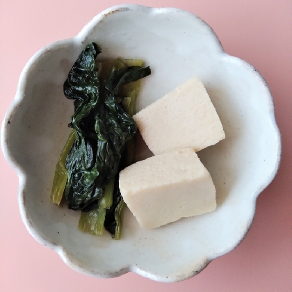 簡単！凍り豆腐と小松菜の煮浸し