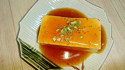 ピリ辛味噌あんかけ豆腐