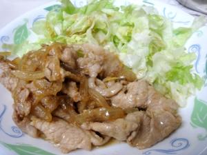 給食の味の生姜焼き