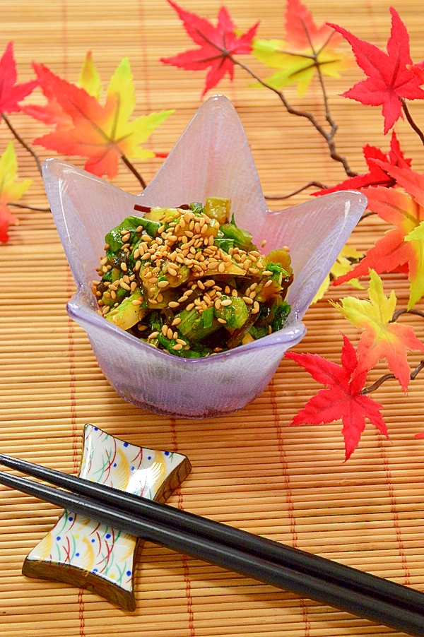 ポリ袋で簡単!セロリと塩昆布の☆常備菜