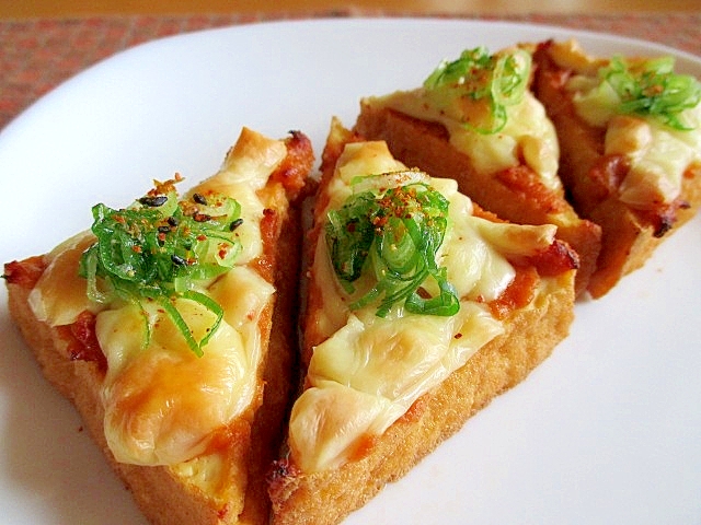 トースターで簡単!厚揚げの味噌チーズ焼き