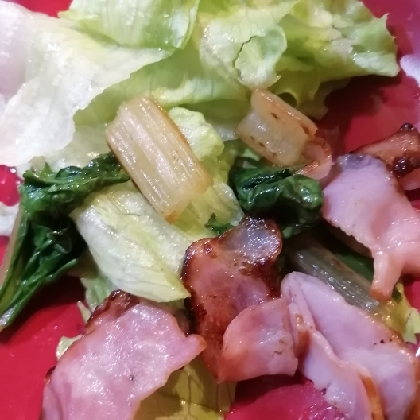 小松菜とベーコンのスパイス炒め＋＋