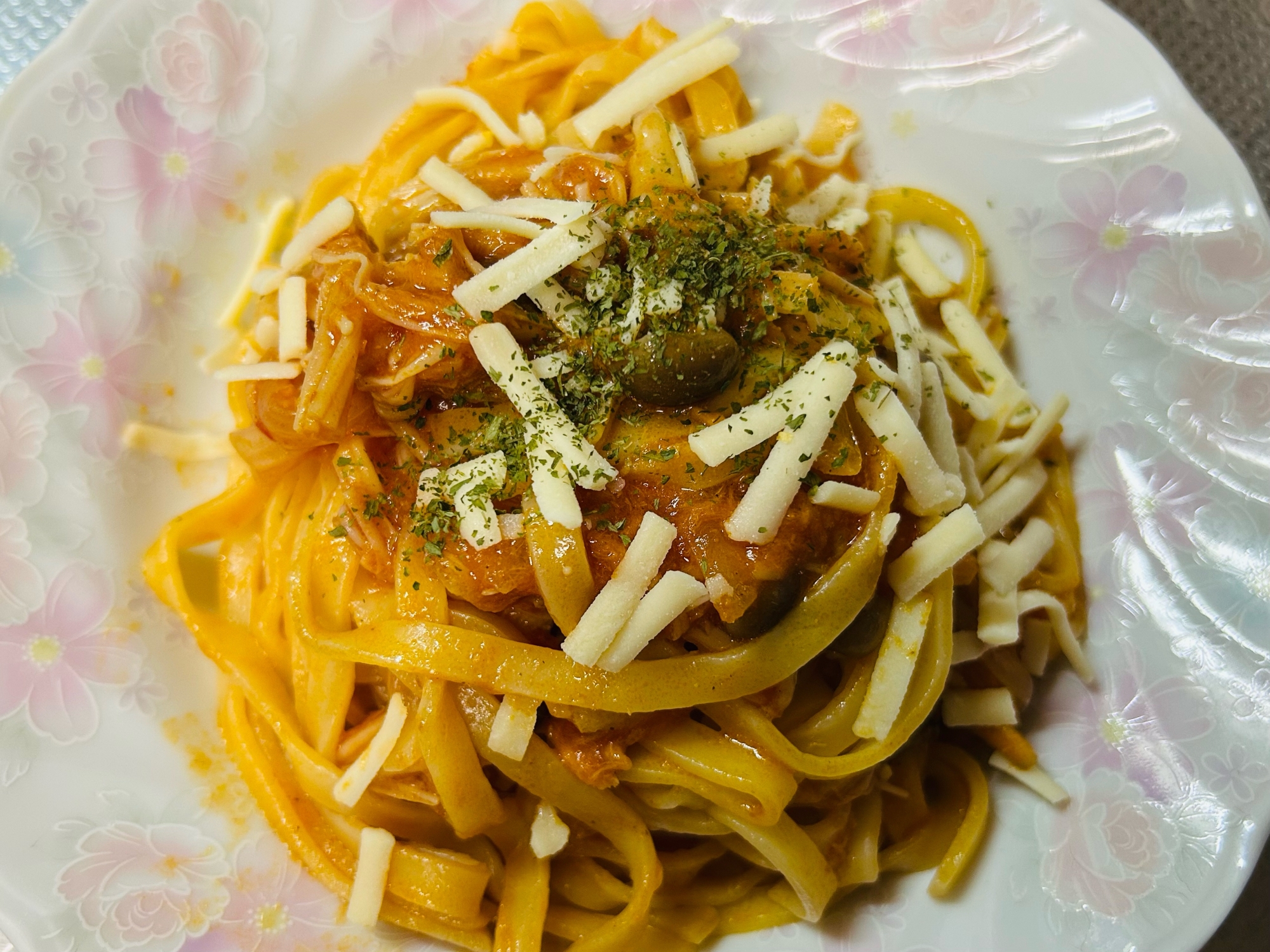 ＊きのことツナのアラビアータパスタ＊