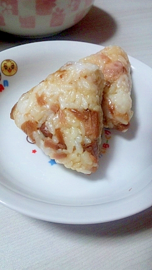 角煮リメイク☆がっつりおにぎり