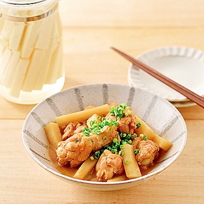 長芋の酢漬けと鶏手羽元の酢煮