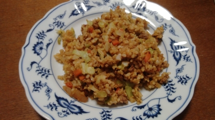 豚を醤油で味わう炒め飯