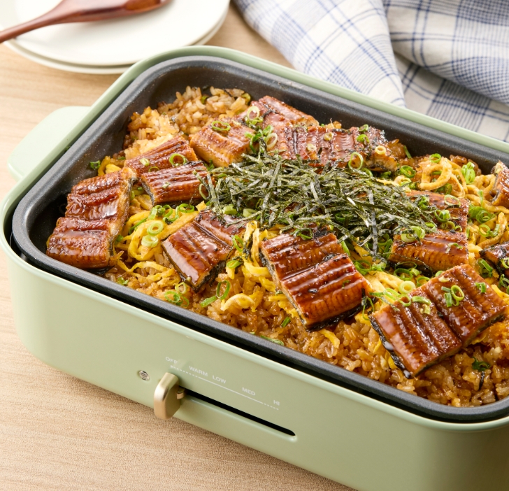 ホットプレートでうなぎの蒲焼