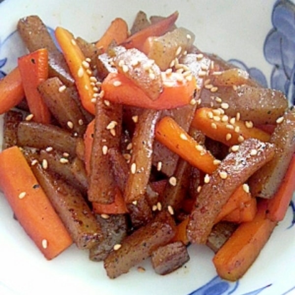 こんにゃくと人参のきんぴら レシピ 作り方 By ゆみなっつ 楽天レシピ こんにゃくと人参のきんぴら レシピ 作り方 By ゆみなっつ 楽天レシピ