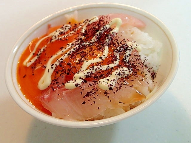 醤油 マヨ ゆかりで 金目鯛の刺身と卵黄のご飯 レシピ 作り方 By ぷ みぃまま 楽天レシピ 醤油 マヨ ゆかりで 金目鯛の刺身と卵黄のご飯 レシピ 作り方 By ぷ みぃまま 楽天レシピ