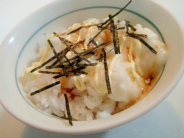 醬油/マヨで　長芋と刻み海苔のご飯