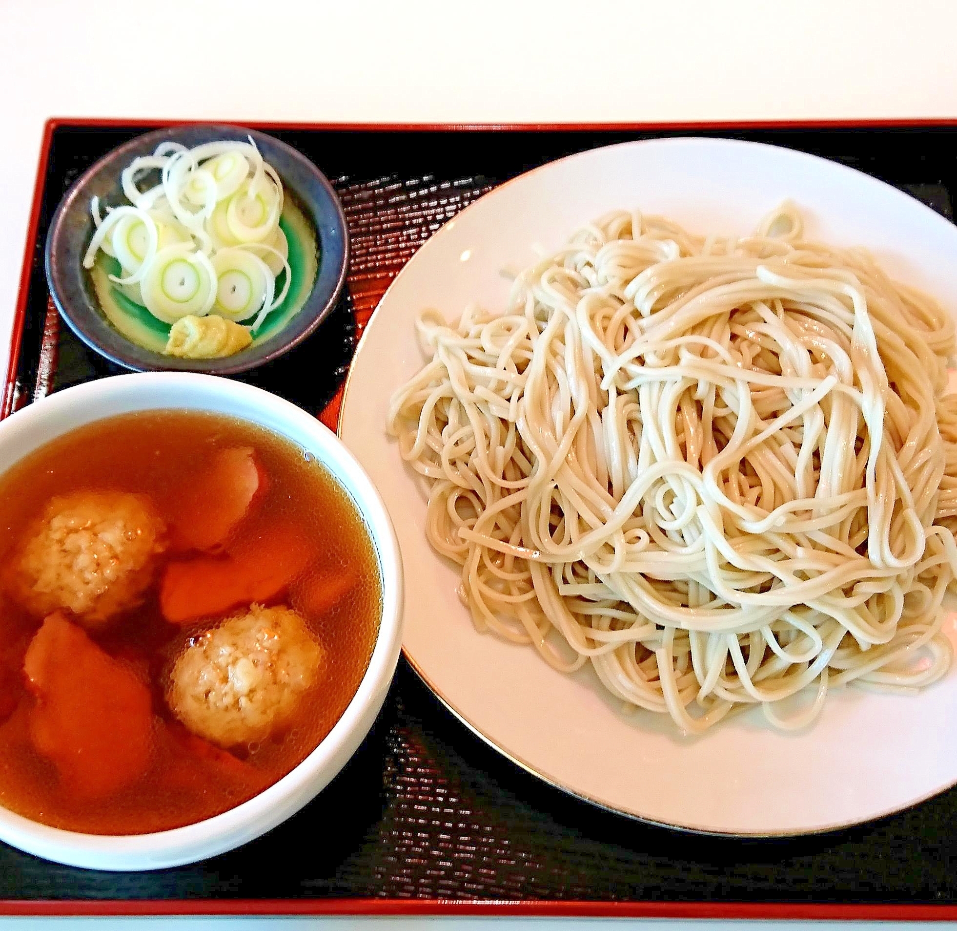 合鴨と鶏団子のつけそば