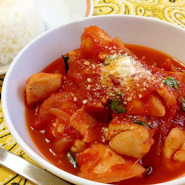 フライパンで簡単 鶏むね肉のトマト煮 レシピ 作り方 By 栗皮茶 楽天レシピ フライパンで簡単 鶏むね肉のトマト煮 レシピ 作り方 By 栗皮茶 楽天レシピ