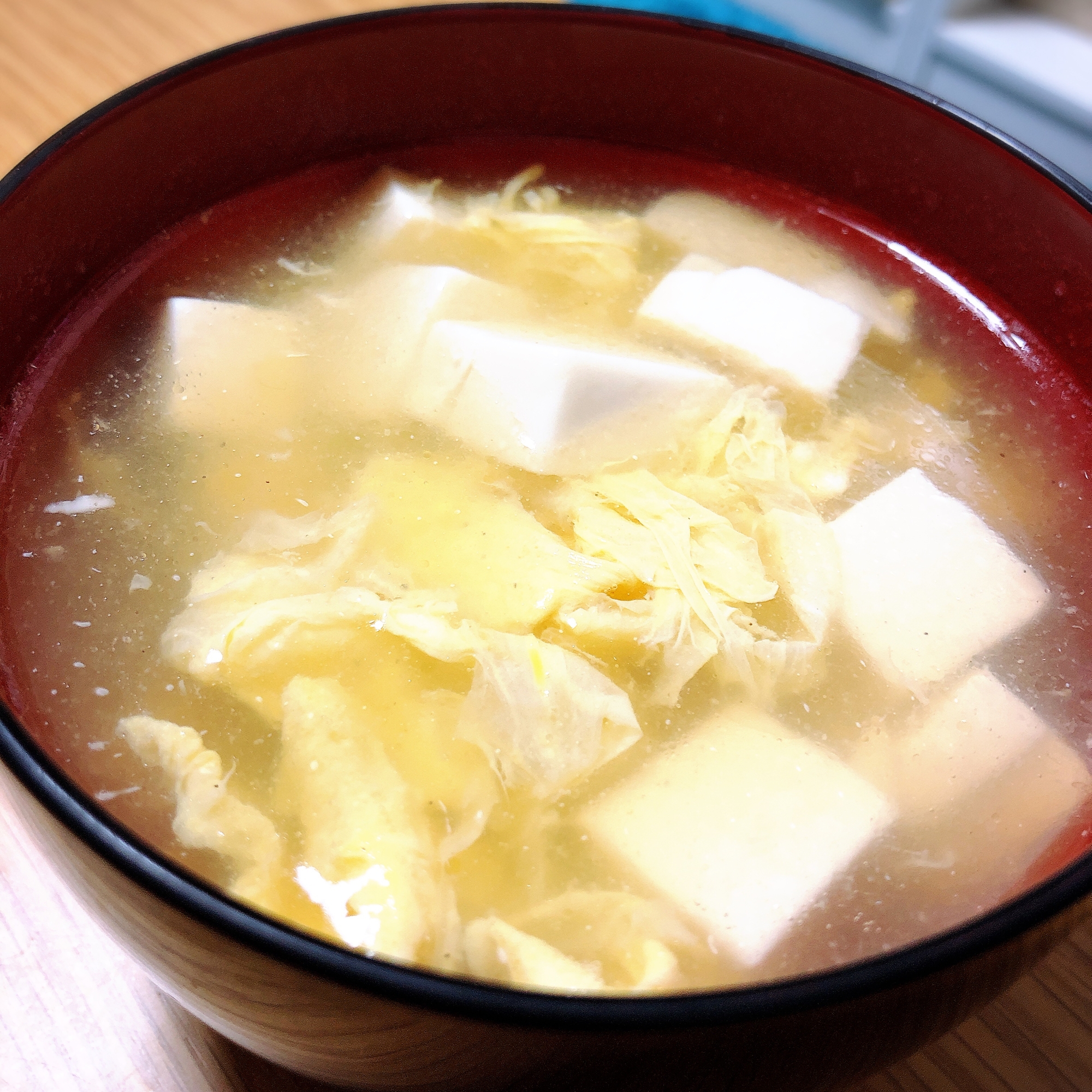 豆腐と卵のふわふわとろとろ中華風スープ