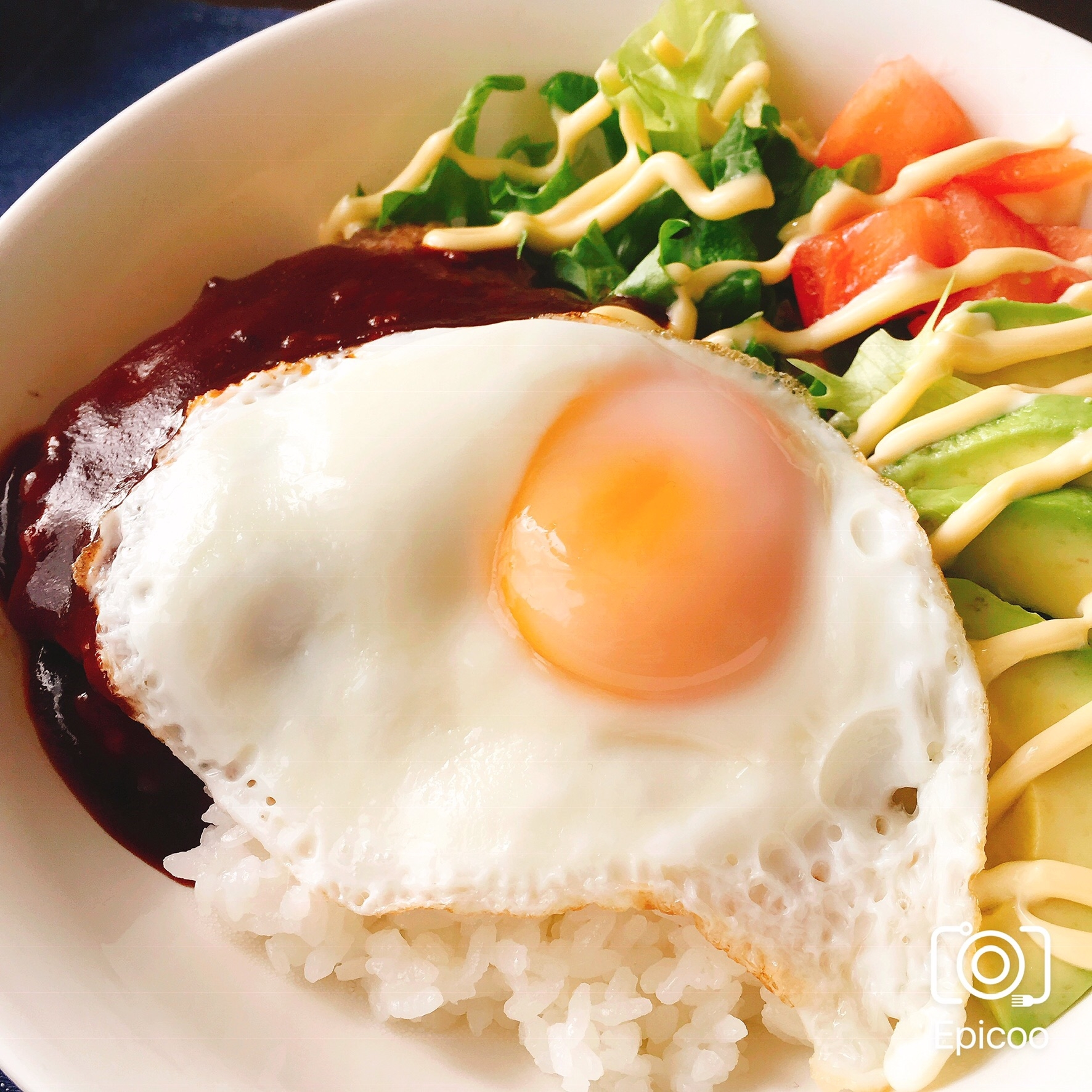 簡単お洒落♡カフェ風ロコモコプレート