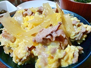 お手軽美味!たっぷり卵とお肉で他人どんぶり