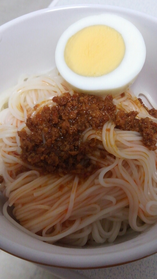 夏に★手抜きの辛味噌素麺