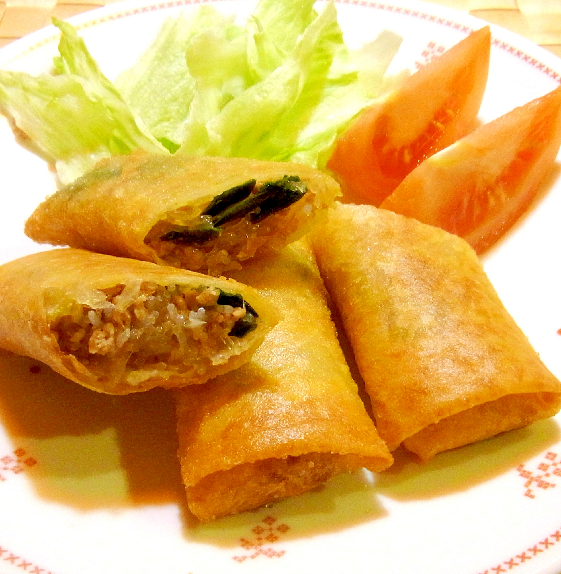 豚ひき肉とニラの春巻き レシピ 作り方 By メリッコ 楽天レシピ