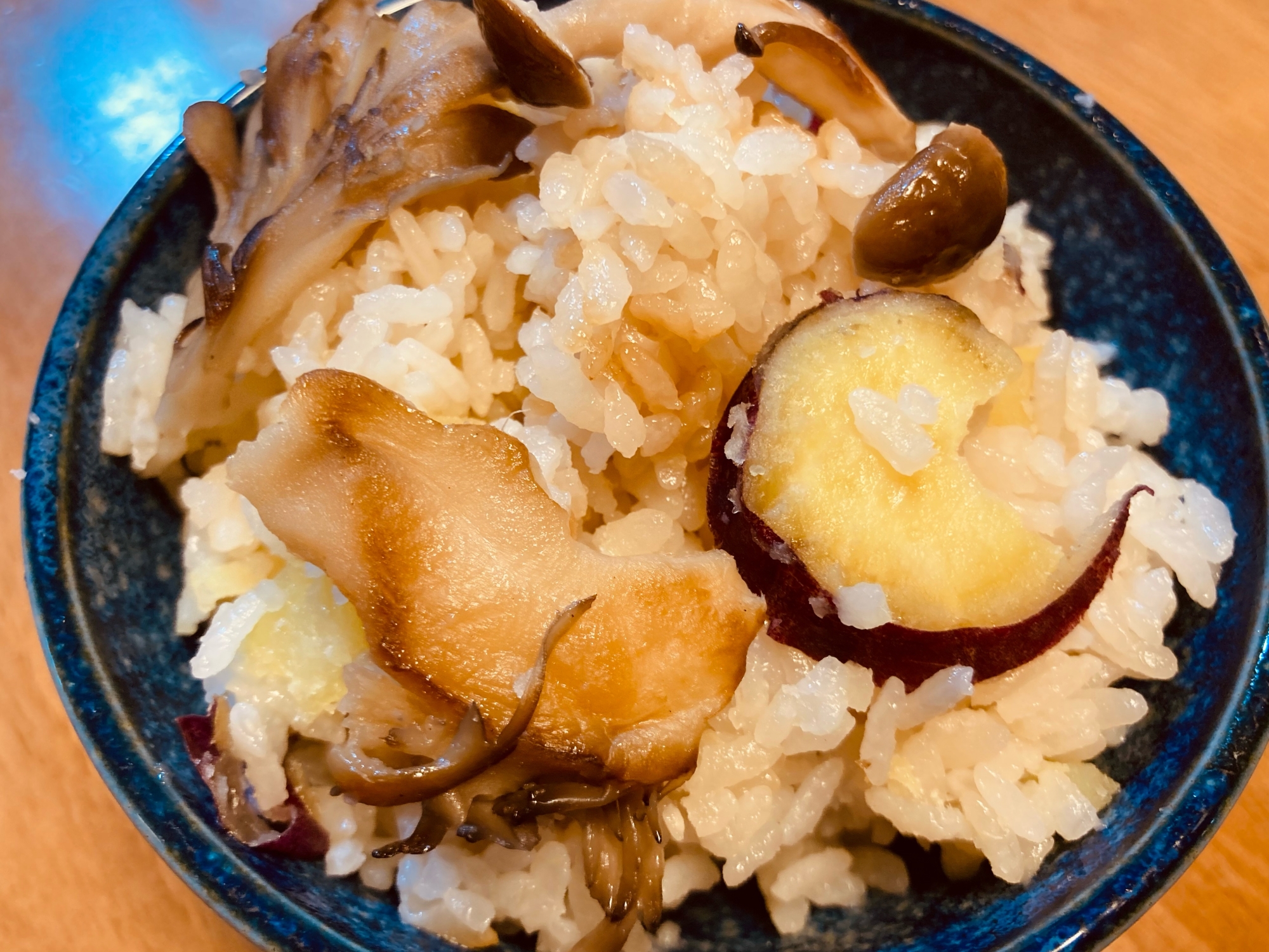 《すだち香る✨》さつまいもとキノコの炊き込みご飯