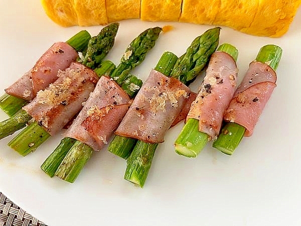 アスパラのハム巻きグリル