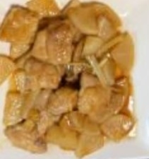 鶏肉と大根の甘酢炒め