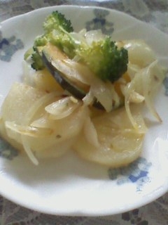 野菜のにんにく炒め