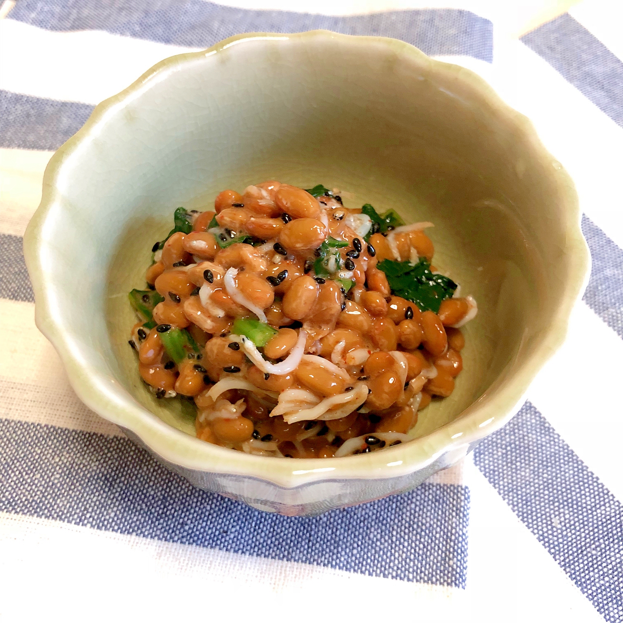 納豆と小松菜の和え物♪