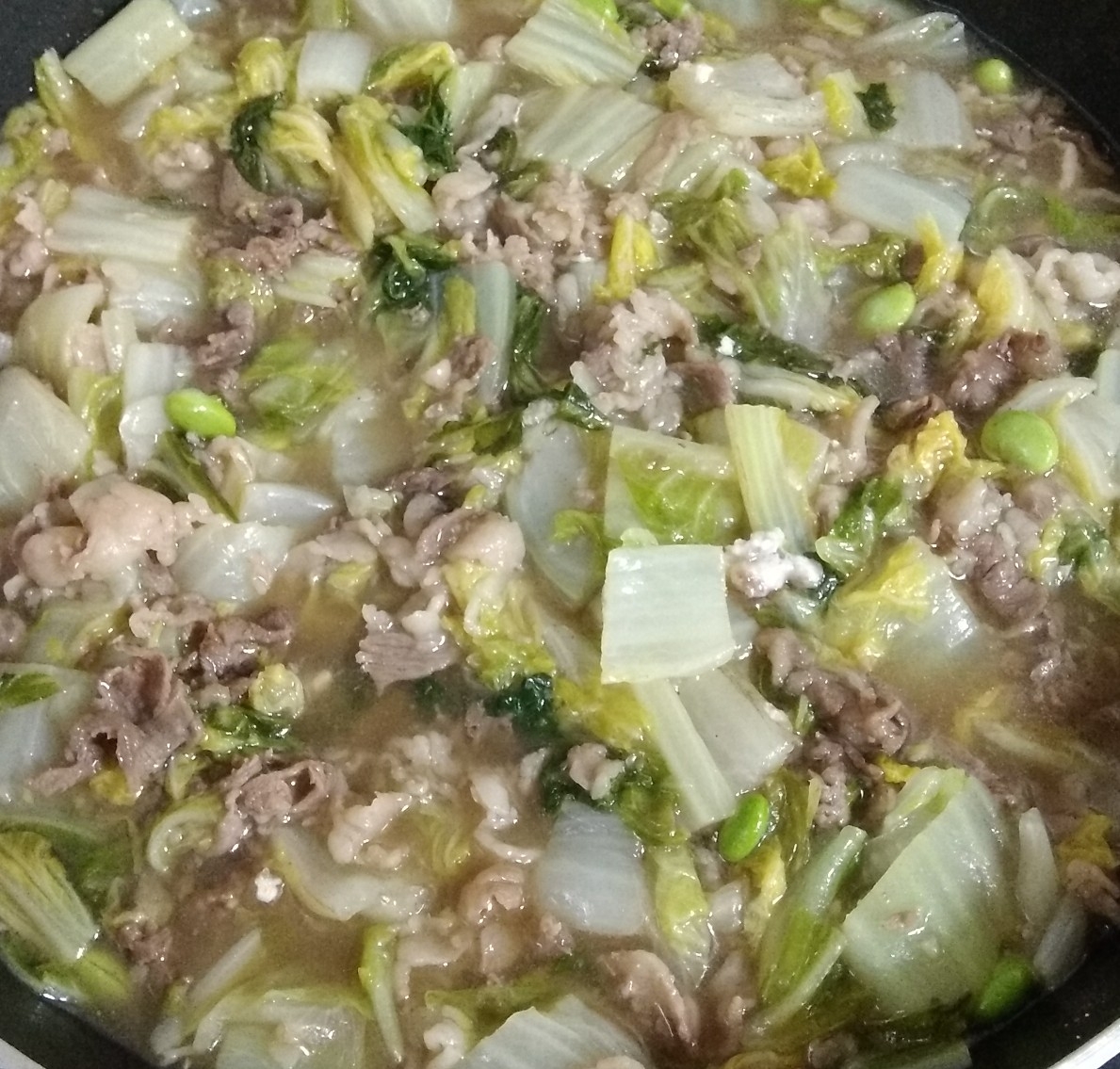 牛肉と白菜で、なんちゃって八宝菜