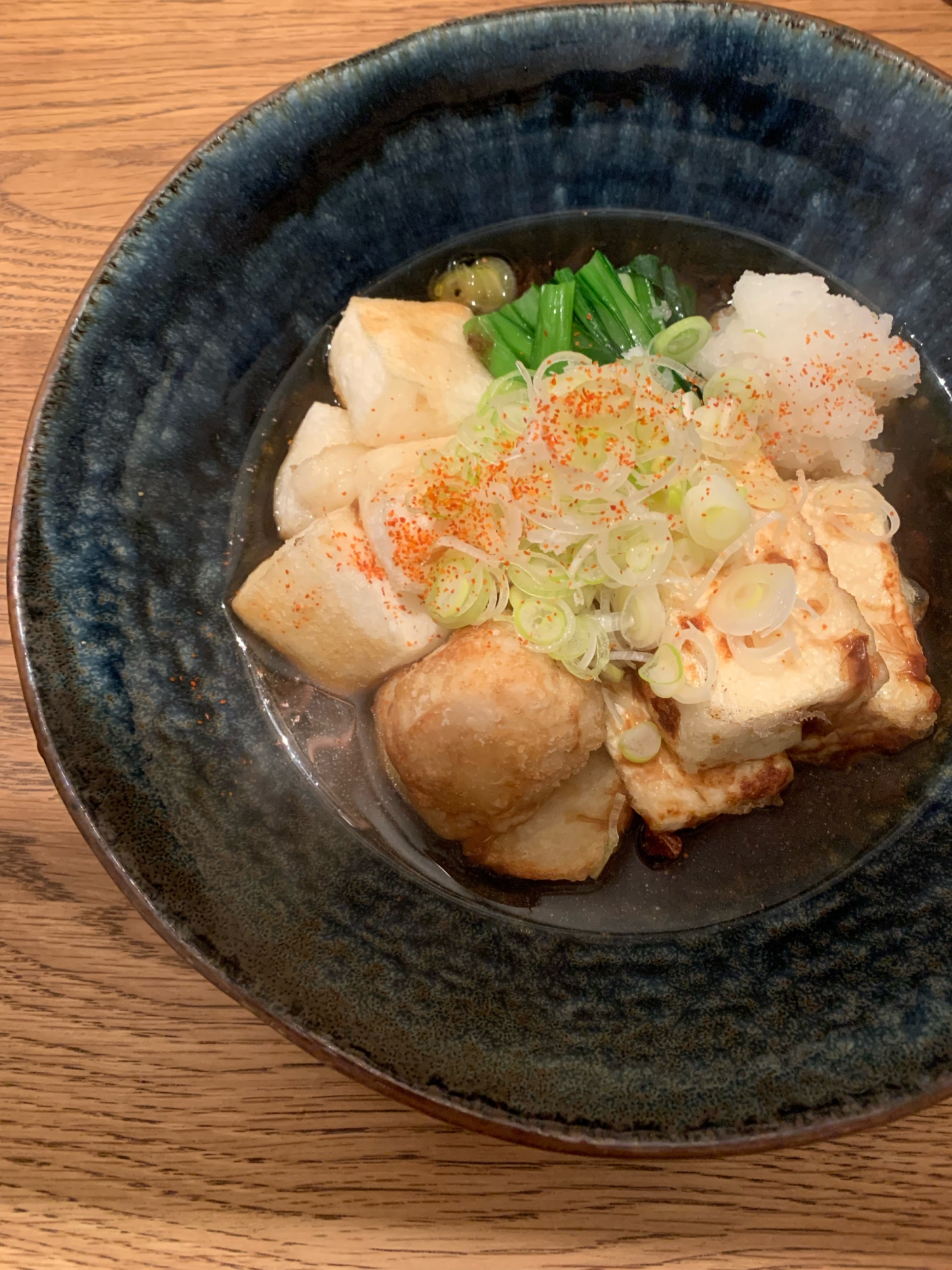 豆腐と里芋、餅の揚げ出し