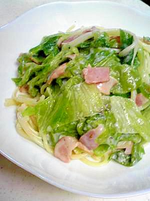 余熱でシャキッとベーコンレタス マヨパスタ レシピ 作り方 By カナシュンばーば 楽天レシピ