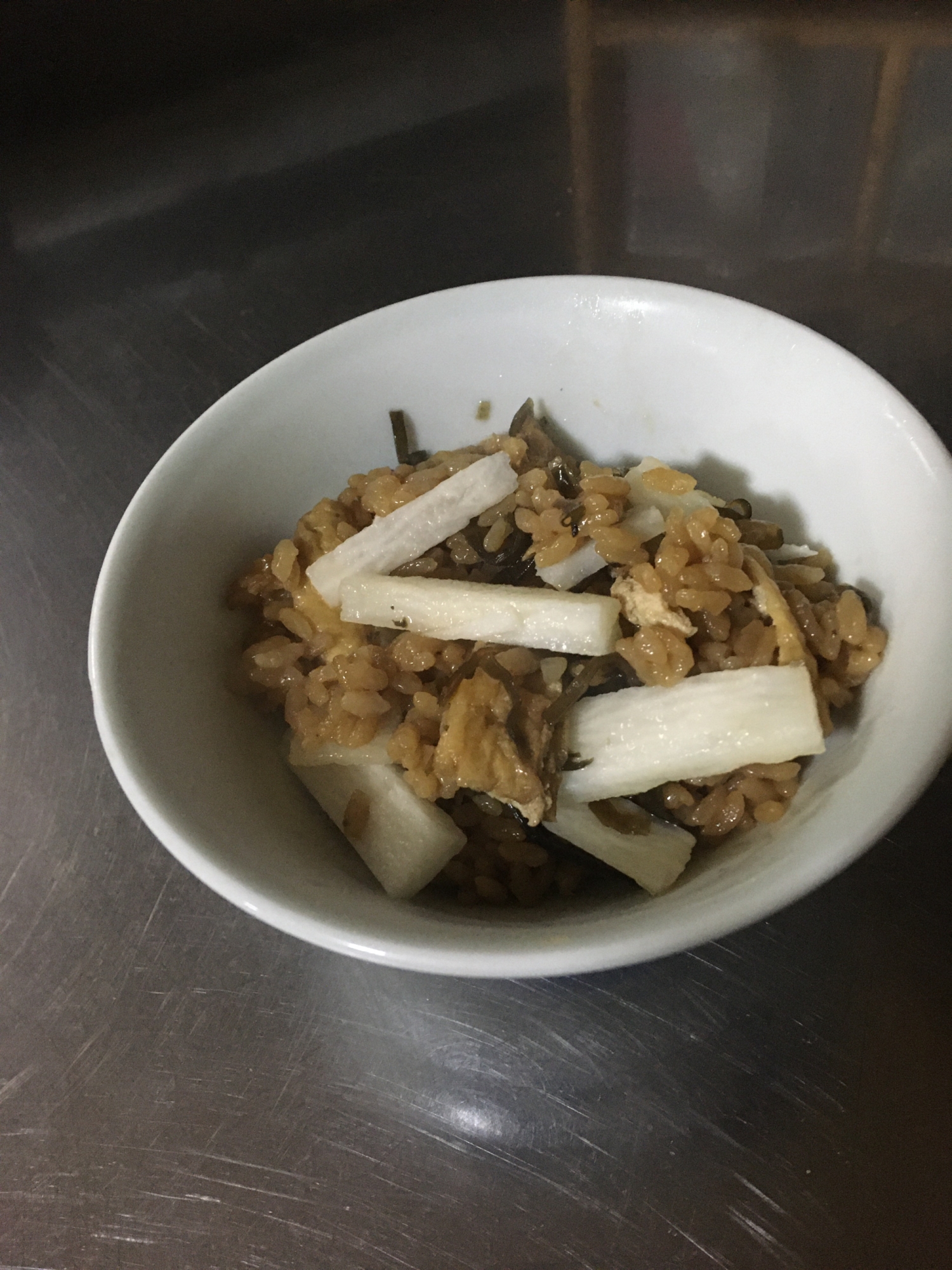 長芋と昆布の佃煮の炊き込みご飯