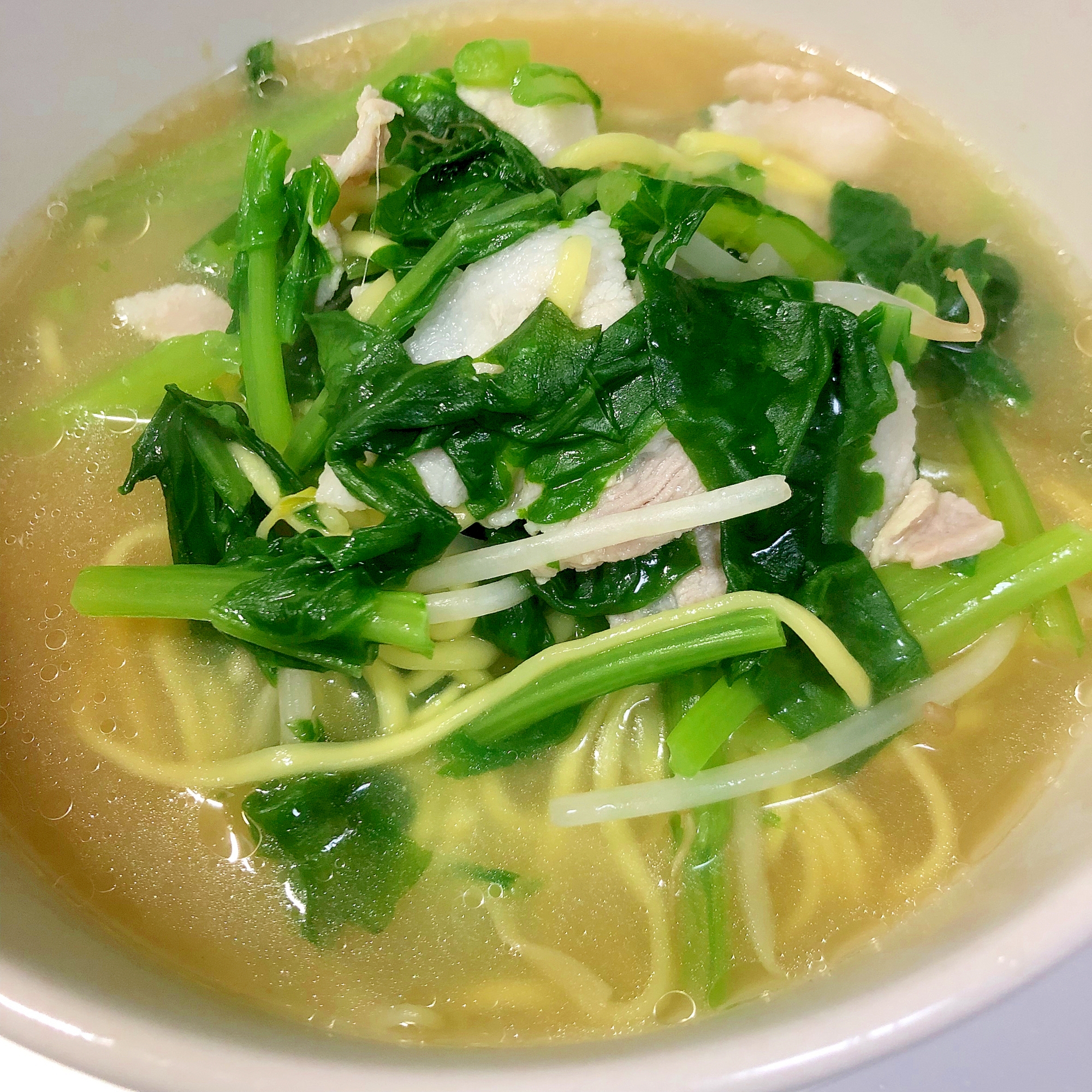 小松菜と豚肉の味噌ラーメン☆彡