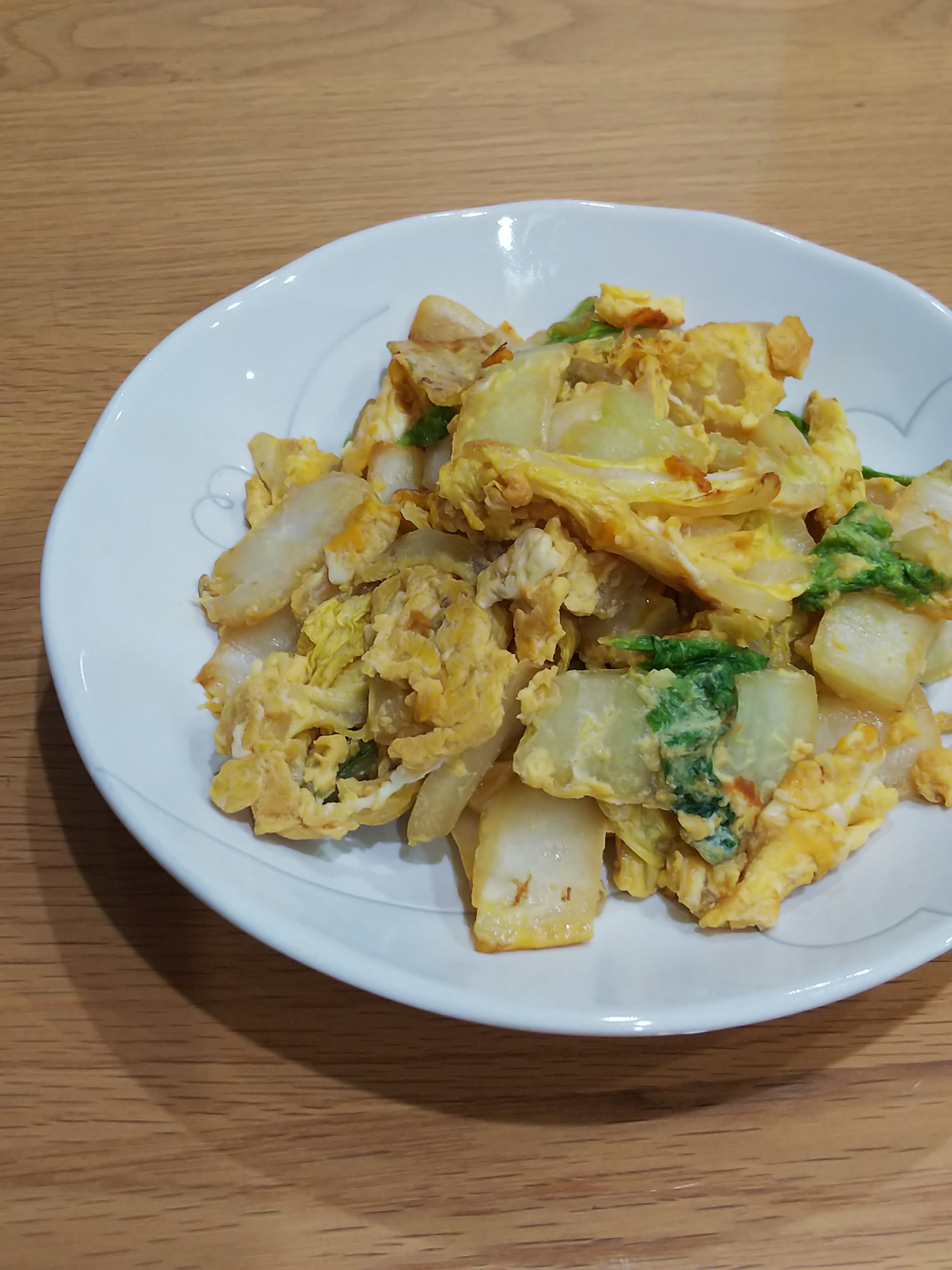 超簡単！白菜と卵の炒め物