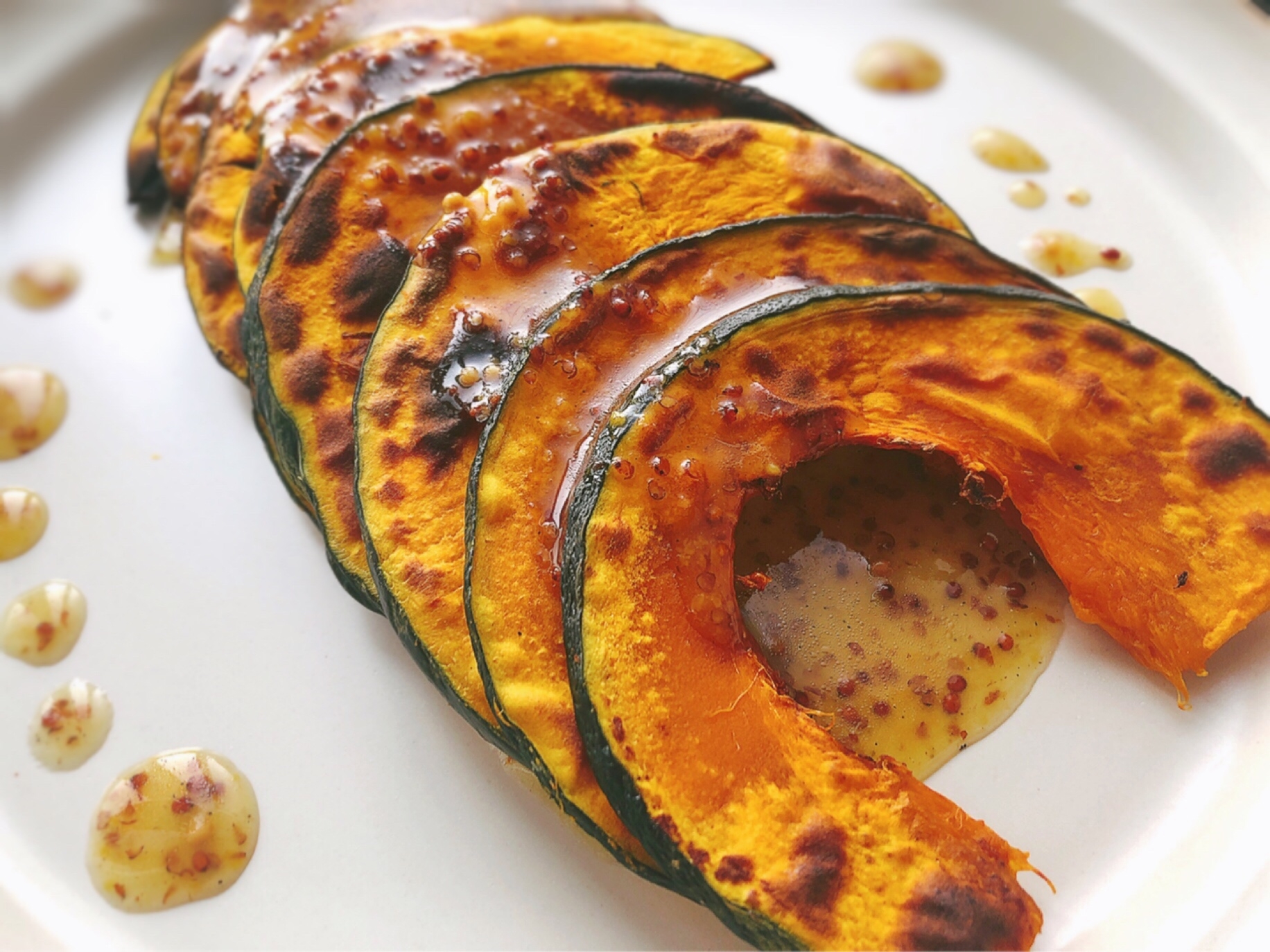 ローストかぼちゃのハニーマスタードソースかけ レシピ 作り方 By クックおまちこ 楽天レシピ