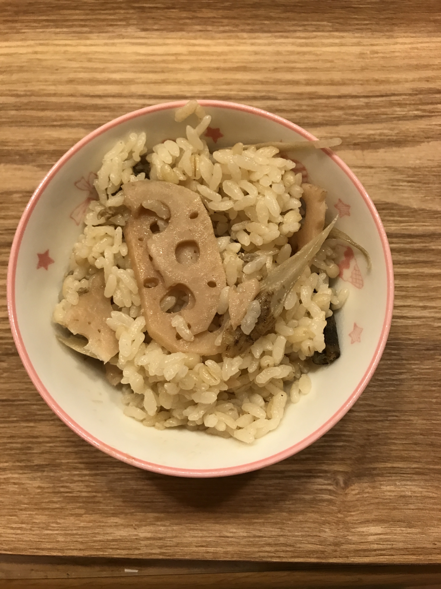 豚肉と蓮根とごぼうの炊き込みご飯♬