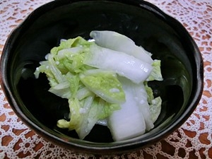 えっ！(^O^)レンジで作る白菜の浅漬け