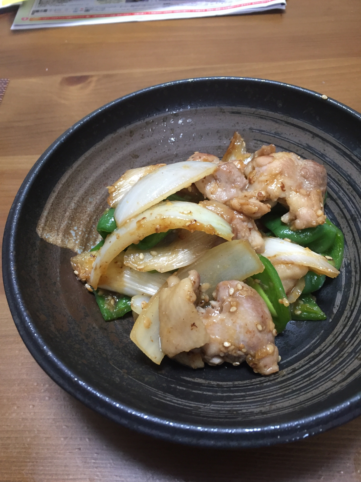 鶏と野菜のゴマ味噌炒め