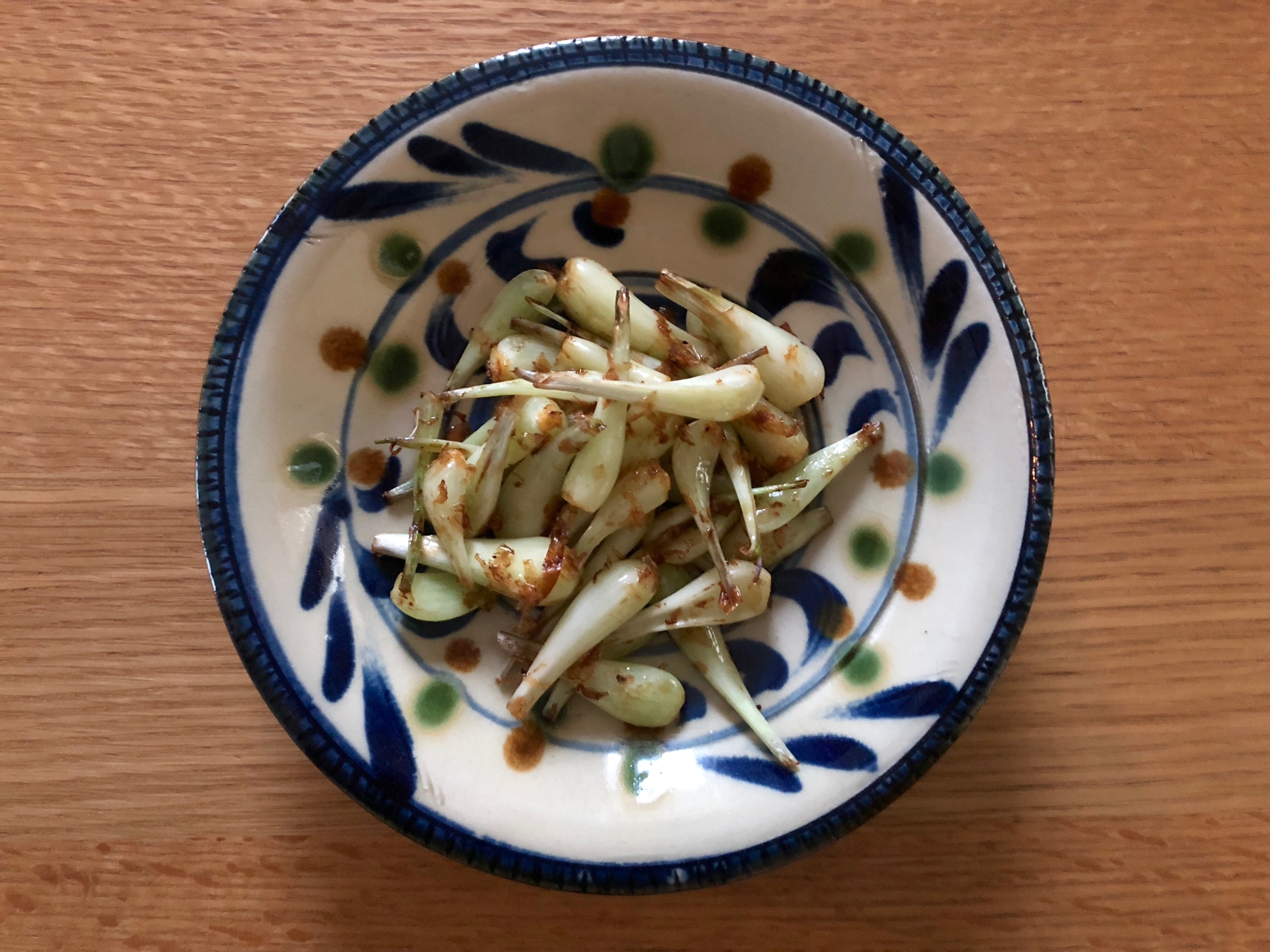 島らっきょうのおかか醤油炒め