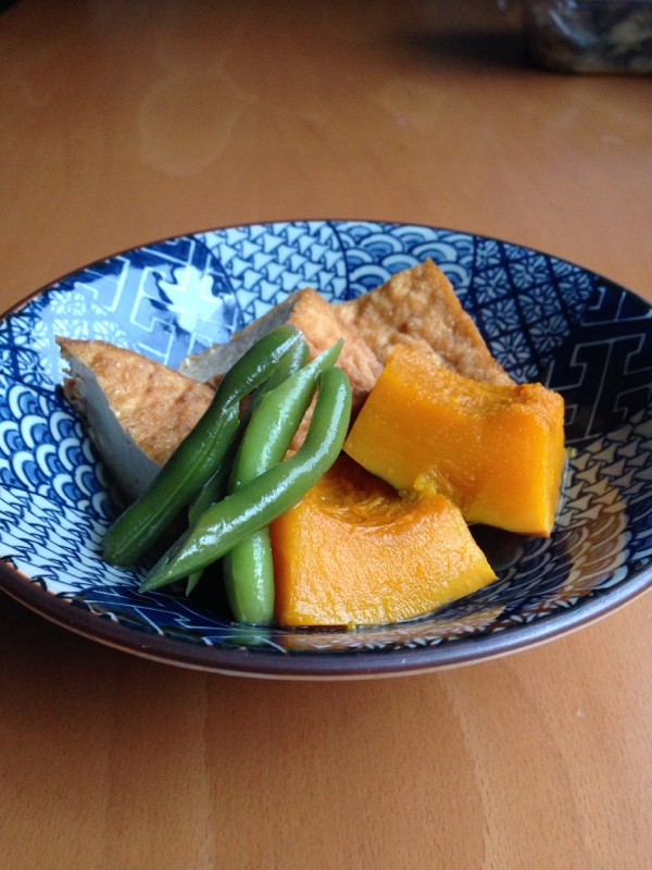 厚揚げとかぼちゃの煮物♪