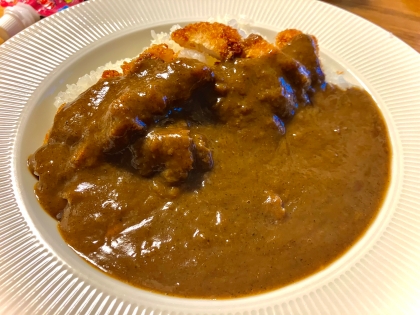 エアフライヤーのとんかつで！カツカレー