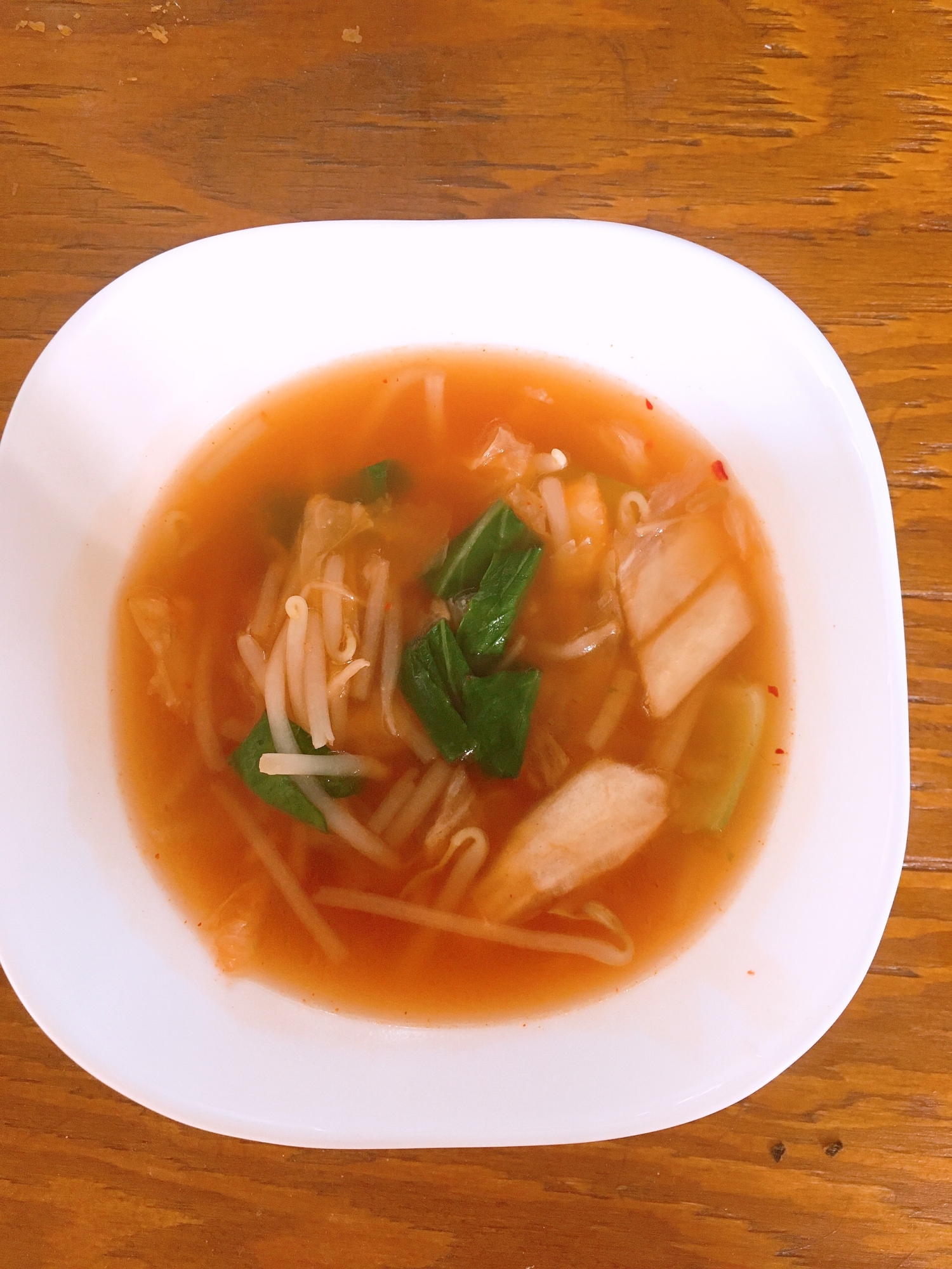 市販のキムチで簡単スープ