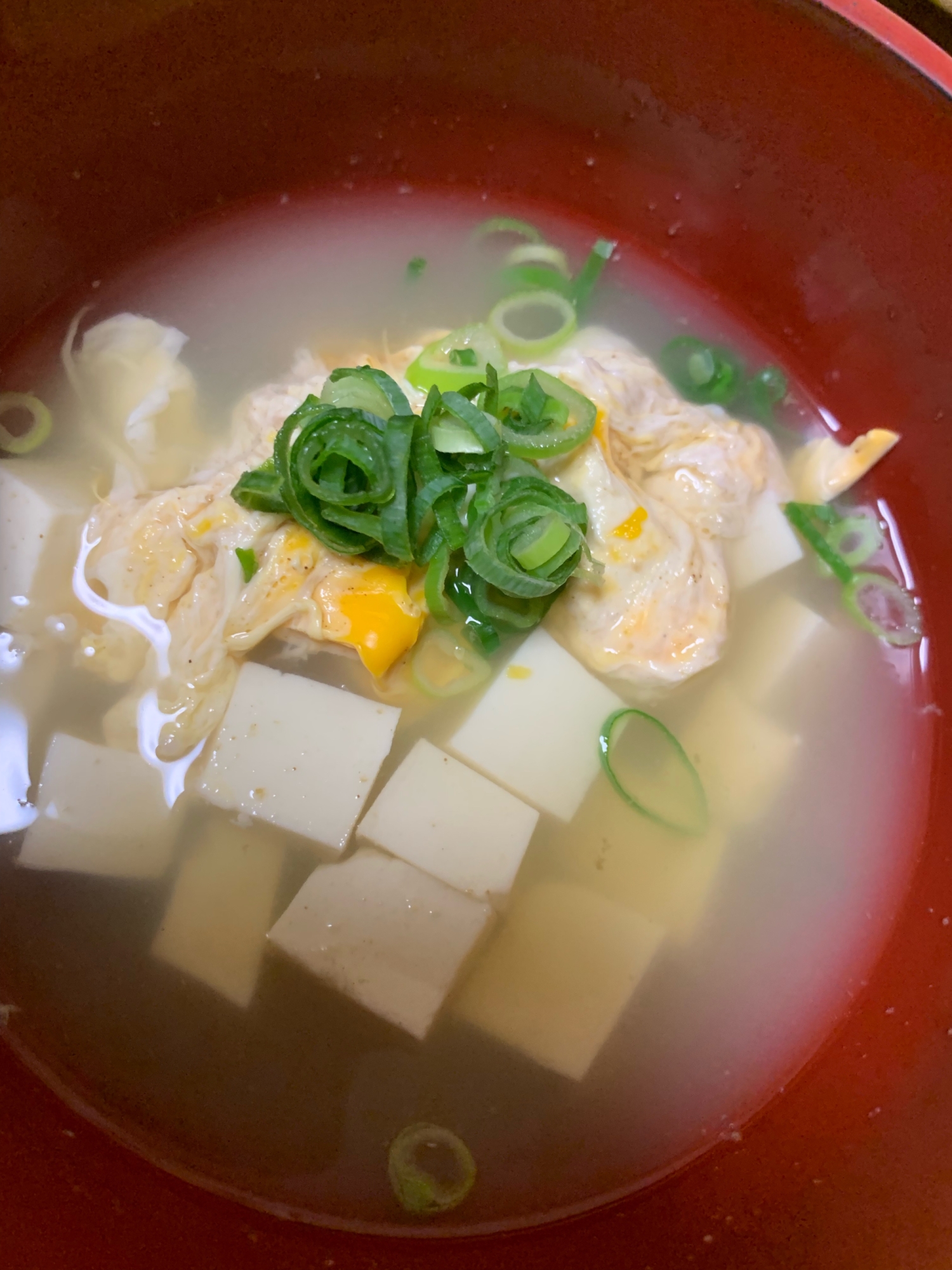 豆腐と卵のすまし汁♪