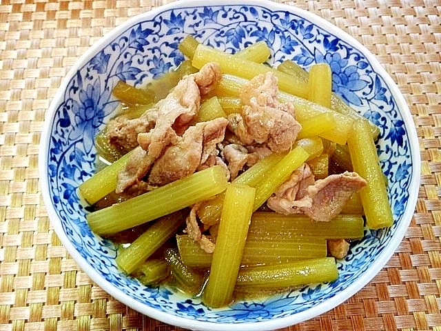 ふきと豚肉の煮物