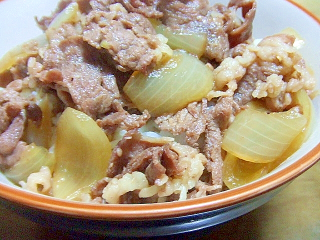 我が家の牛丼 つゆだく♪