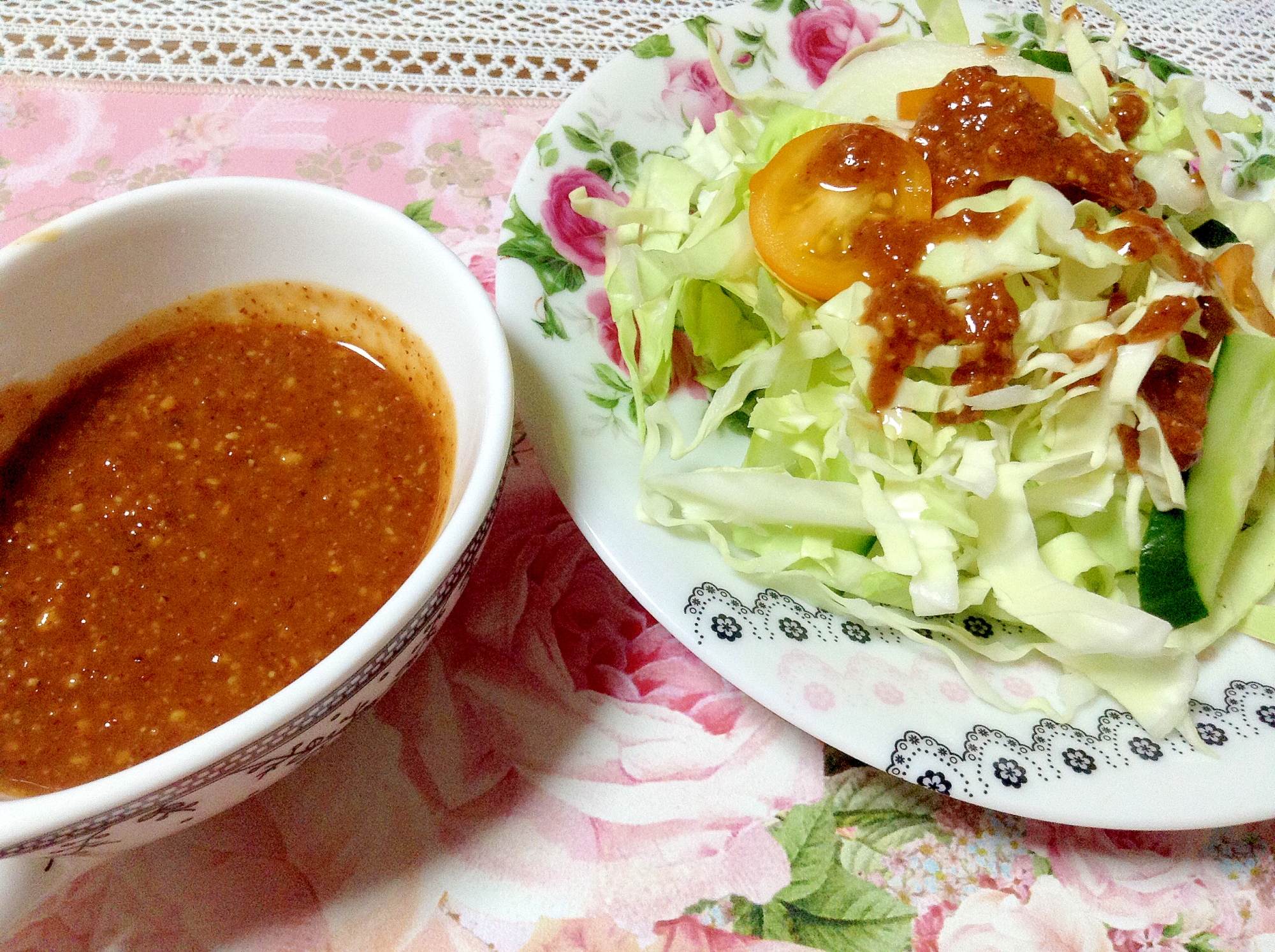 アーモンドドレッシングで☆野菜サラダ