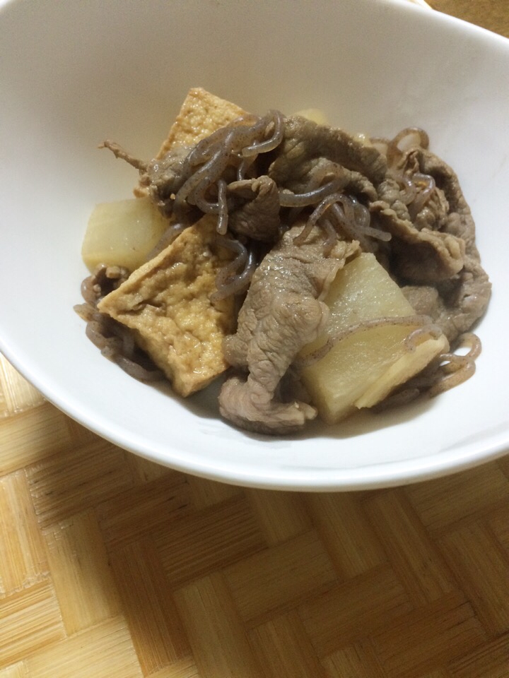 牛肉・大根・厚揚げの煮物