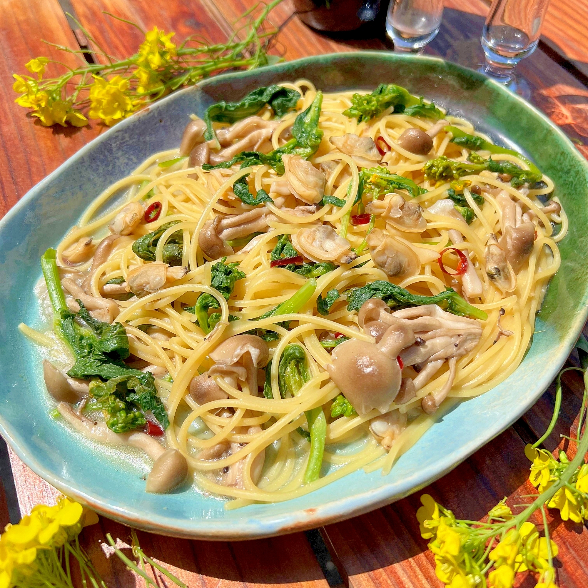 あさりと菜の花の★春らんまんパスタ