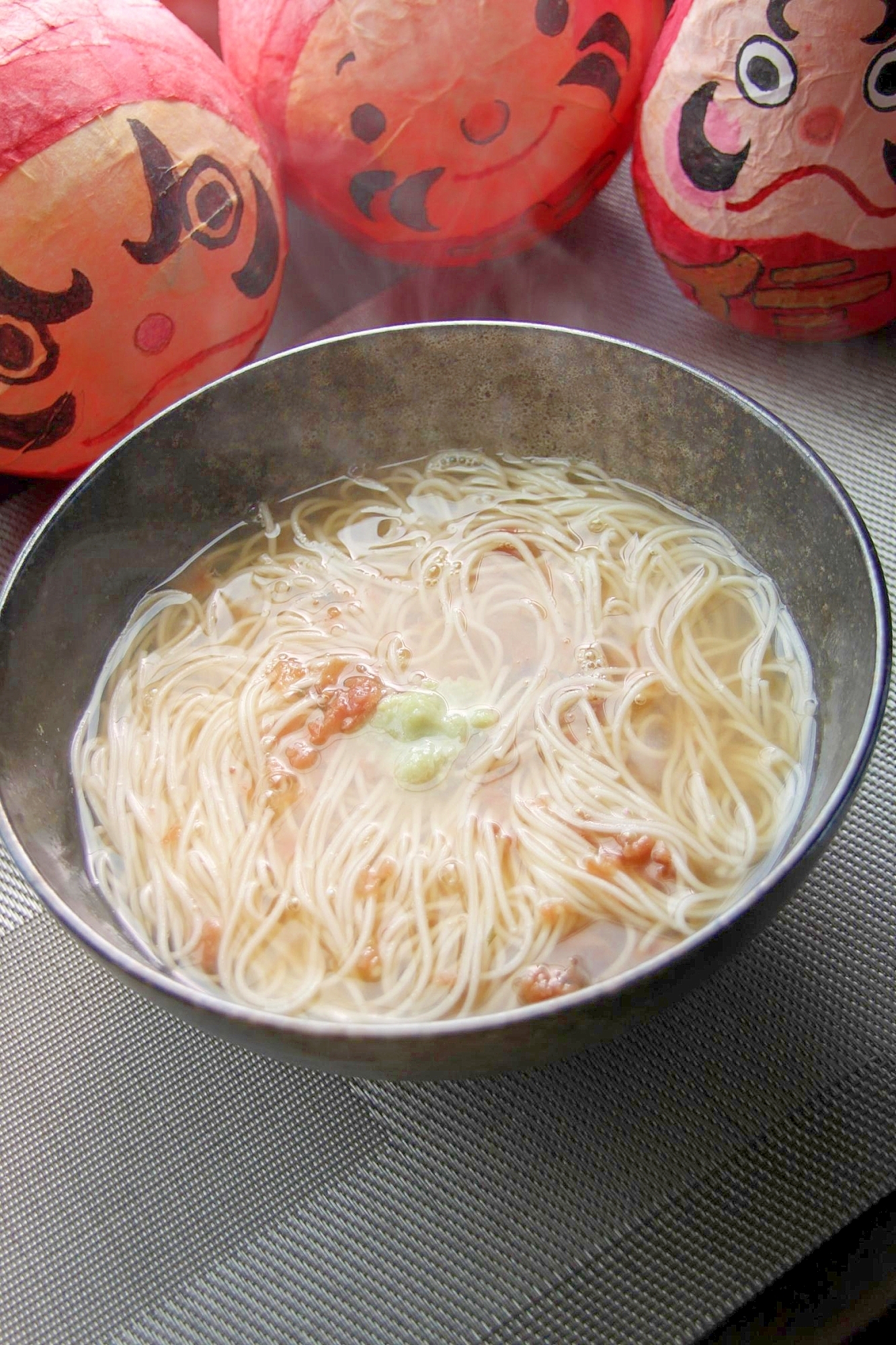 素麺ちょっと残っていませんか『梅にゅうめん』