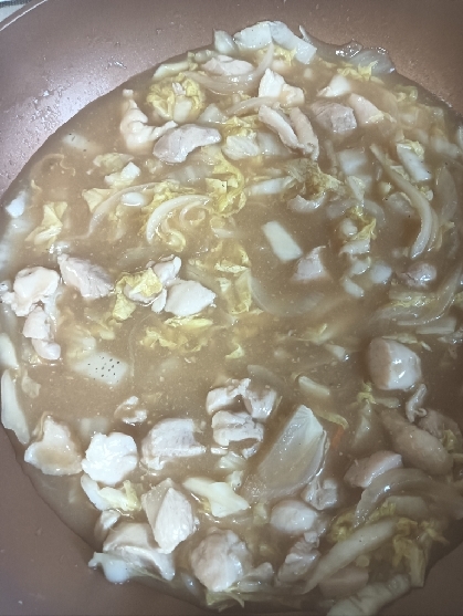 白菜と大根鶏肉のトロトロ味噌煮